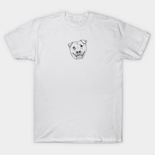 Staffy b&w linework T-Shirt